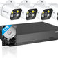 16CH ExpandableWESECUU Poe Security Camera System, 4K CCTV Camera Security System 8pcs IP Home Security Cameras Outdoor, 2-Way Audio, Human Detection, with 3TB HDD for 24-7 Recording (POE4 KIT)