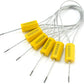 Leadseals(R) 100 Steel Cable Seals Metal Security Seal Numbered Metal Truck Trailer Seals Security Tags Tamper Evident Tags Container Seals Pull Tight Steel Wire Seals (Yellow, 100pcs)