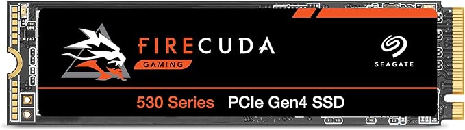 Seagate FireCuda 530 2TB PCIe Gen4 NVMe SSD - 7300MB/s, PS5 Compatible, 1275TBW, 3yr Rescue