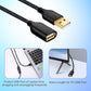 OKRAY USB Extension Cable 10FT, 2-Pack Nylon Braided USB 2.0 Extender Cord Type A Male to A Female Extension Cable with Gold-Plated Connector for USB Flash Drive/Hard Drive, Keyboard, Printer, Webcam