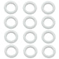 12 Pcs Rubber Grommets, 7/8" Inside Diameter 1" Drill Hole Rubber Wire Grommets for Wire, Firewall, Cables, Plugs (White)