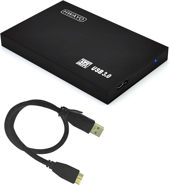 2.5'' 1TB Ultra Slim Portable External Hard Drive USB3.0 HDD Storage for PC/Desktop/Laptop/MacBook/Chromebook/Xbox One (Black)