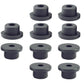 10 pcs 13/16" Drill Hole，3/8" ID Black Silicone Top hat Rubber Grommets for Wiring，Automotive，Firewall，Hole Plug，Desk，Screw，Water and Gas Pipe，Drain，House Siding，Cable Bushing，Glass，Wire Plug