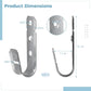 OMISTAR 50 PCS Cable Support J Hooks, 3/4 in Cable Management Brackets, Heavy Duty Galvanized Iron Wire Hooks for Network Cables, Fiber Optics, Rust-Resistant for Outdoor Use