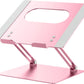 BESIGN LS10 Aluminum Laptop Stand, Ergonomic Adjustable Notebook Stand, Computer Holder Compatible with Air, Pro, Dell, HP, Lenovo More 10-14" Laptops, Pink