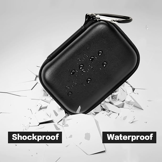 ANKHOH Carrying Case for Crucial X10/ X9 Pro 8TB/ 6TB/ 4TB Portable SSD, 2TB/ 1TB External Solid State Drive Hard Storage Holder Bag with Mesh Pocket Fits for USB-C Cable (Box Only)