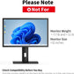 Vesa Monitor Stand with Spring-Adjustable Height, Swivel, Tilt, Rotation Vesa Stand, Compatible with Monitors Within 32 inches and Weighing Between 4.8-11lb (Black, Only for 7.7-11 lb Monitor)