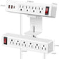 Desk Clamp Power Strip with PD20W USB-C, 2 in 1 Dual Layer Under Desk Power Strip, Removable Clamp Power Socket with 10AC Outlets & Switch, 6ft Extension Cord(ETL Listed)