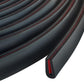 Edge Trim, 1/16" Rubber Edge Trim, Flexible Self Adhesive U Channel Edge Guards, Edge Protector for Sharp Edge, Sheet Metal and Car Doors, Peel and Stick Auto Door Guard, Black Color, 10Ft