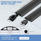 4ft Floor Cord Cover,Cord Hider Floor Black,Extension Cable Cover Power Cord Protector Floor,Floor Cable Management Prevent Cable Trips,Cord Protector Cord Cavity:0.47" (W) x 0.24" (H)