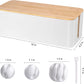 Cable Management Box - Wooden Style Large Cord Organizer Box to Hide Wires & Power Strips | Desk Computer Cable Organizer Box | Safe ABS Material |16" (L) x 6.2" (W) 5.3" (H)|for Home & Office - White