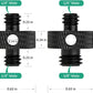 Camera Mount Screw 1/4" Male to 1/4" Male & 1/4" to 3/8" Tripod Screw Adapter with Hole 7 Pcs Set for Camera Tripod Mount Light Stand DSLR Equipped with Hex-L Key (Black)