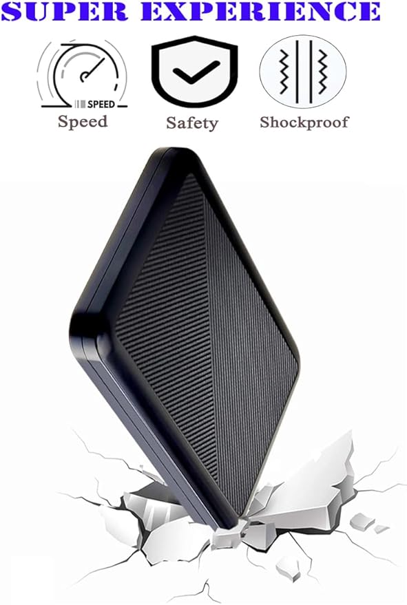 Ultra Slim Portable External Hard Drive USB 3.1 Type C HDD Storage for PC, Mac, Laptop, PS4, Xbox one (1TB)