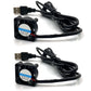 FainWan 2pcs USB 5V DC Fan 2510 Small 2 pin Cooling Cooler Computer 25mm X 10mm (25x25x10)