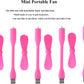 Mini USB Fan, Portable Pocket Fan USB-A Powered Little Cooler, Quiet Operation, for Home Office Car Outdoor Travel- 4 Pack (Pink)