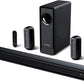 5.1 CH Surround Sound Bar with Dolby Audio, Sound Bars for TV, Wireless Subwoofer & Rear Speaker, Dolby Digital Plus, Bluetooth 5.3, Surround Sound System for Home Theater, 4K & HD TVs| HDMI & Optical