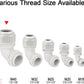 LeMotech M40 Cable Gland, 90 Degree Adjustable 26-33mm Cable Range Strain Relief, Cord Connectors Nylon Joints with Gaskets, 2 Pcs, Grey