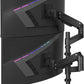 WALI Dual Monitor Mount for Ultrawide Heavy Duty Curved Monitor Stacking, Dual Monitor Arm Fits 17-49 Inch for Ultrawide Screens up to 44lbs, 49 inch Monitor Arm, Black