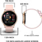 Alphagear JULIET Smartwatch for iPhone & Android, Style Smart Watch (Answer/Make Call), Wellness Tracker with 1.32" AMOLED Screen, uo to 10 days battery (2xScreen Protector and 1x extra band included)