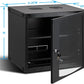 Raising Electronics Wall Mount Server Cabinet for Networking Data Home Video WiFi Internet System with 12 inch Install Depth (6U 450mm deep)
