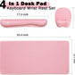 WB WEIRDBEAST Keyboard Wrist Rest Large Mouse Pad Wrist Support for Computer, 4 in 1 Memory Foam Keyboard Pad Desk Mat Ergonomic Hand Rest Wrist Cushion for Home Office Gaming-Pink