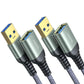 AINOPE 2 Pack USB Extensions Cable High Speed USB 3.0 Extension Cord Type A Male to Female Sturdy Braided Material Fast Data Transfer Compatible with USB Keyboard,Mouse,Flash Drive,Grey,1.5FT+1.5FT