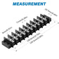 GLOSO Terminal Blocks Double Row Stainless 11 mm Pitch TBC, Marine Grade, 12-22 AWG Cu, 25A/300V - 1 Pack, 10 Poles