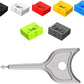 7 PCS USB Port Blockers with 1 Locks for PC, Laptop Removable Type-A Data Protection,Dust & Moisture Resistant Shield（Mixed Colors Packs Svailable for Port Sorting）