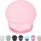 Ergonomic Mouse Pad with Wrist Rest, Large Mousepad(10.6'' x 9''), Office Wrist Support Mouse Mat with Non-Slip Base, Pain Relief for Laptop & Computer（Pink）