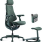LiberNovo Dynamic Ergonomic Desk Chair + StepSync Footrest + Extra Battery Bundle - Comfy Home Office Chair with Adaptive Lumbar Support, 160° Recline & Built-in Spine Stretch, Green+45cm