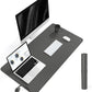 YSAGi Non-Slip Leather Desk Pad L Size, Waterproof Laptop Computer Desk Keyboard Mat, Table Protector Blotter Mat, Large Mouse Pad for Office/Work/Home/Decor(Dark Gray, 35.4" x 17")