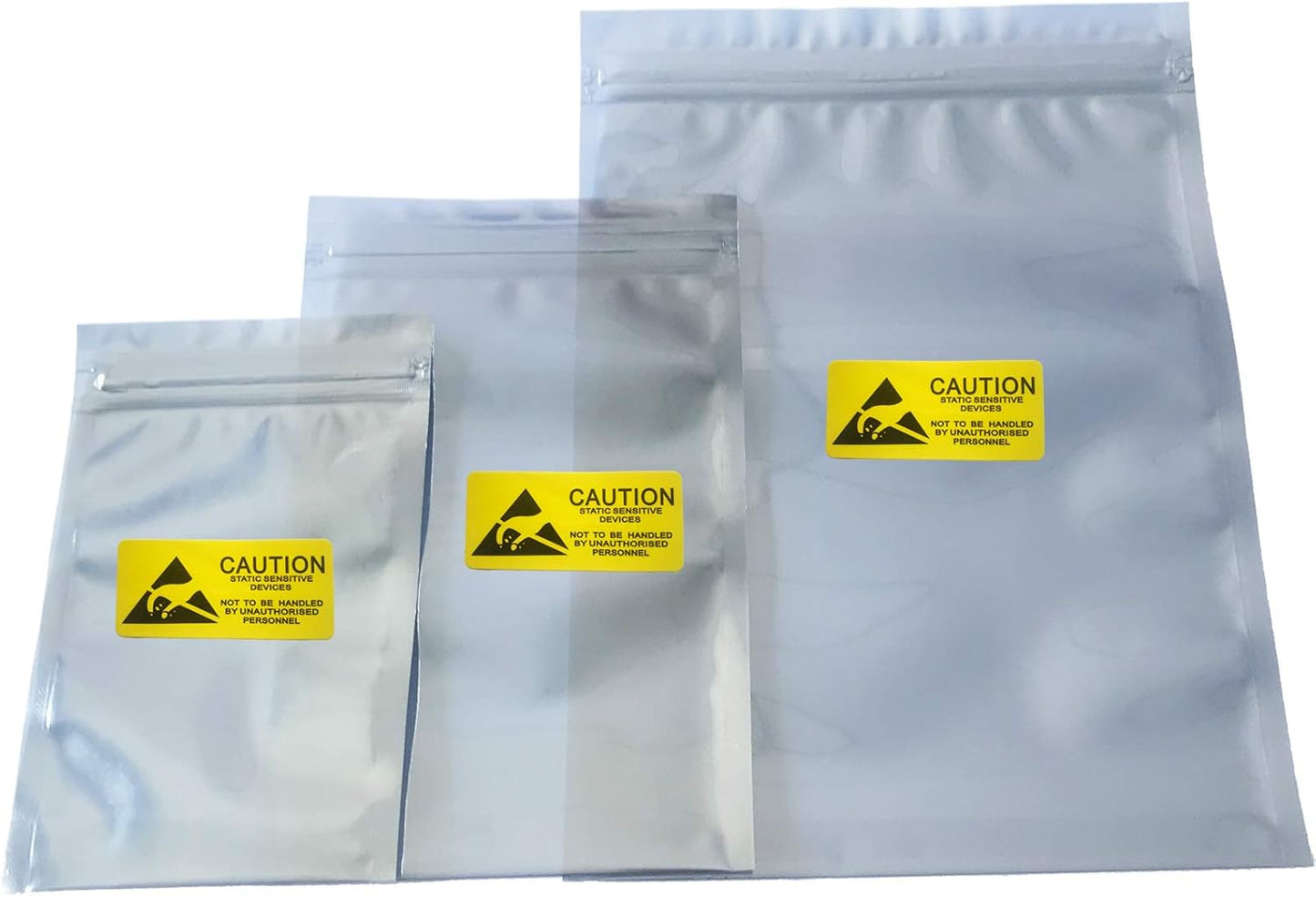 Anti Static Bags,ESD Bags,100pcs Mixed Sizes Antistatic Resealable Bag for 3.5 Hard Drive, 2.5 Solid State Drive with Labels, ESD Shielding Bag for Varieties of Electronic Device