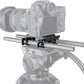 NICEYRIG Tripod Mounting Plate with 15mm Rod Clamp Railblock for Rod Support/DSLR Rig Cage