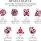 RULE DND Dice - Metal Polyhedral Set, Large Role Playing, Red Weighted Metallic, MTG RPG Dice with Gift Box
