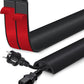 Floor Cord Cover for Wires on Floor Self Adhesive Cord Hider Floor Cable Management Wire Covers for Cords Protector Prevent Cable Trips Cord Cavity W 0.47" x H 0.27", Black, 20Ft
