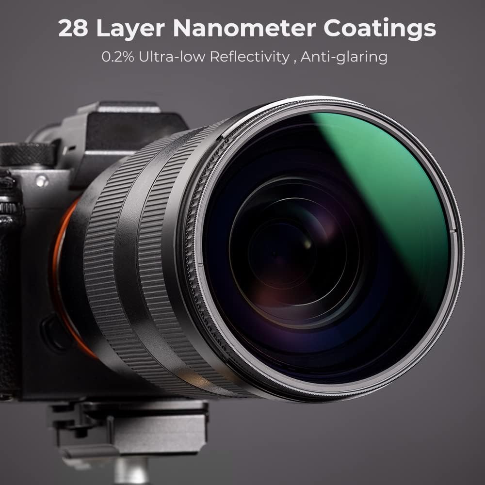 K&F CONCEPT 77mm Circular Polarizers Filter Polarizing Filter 28 Multi-Layer Coated Super Slim High Definition CPL Lens Filter (Nano-X Series)