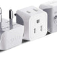 Ceptics Thailand Travel Adapter with Dual Usa Input (Type O) Ultra Compact - 3 Pack - Safe Grounded Perfect for Cell Phones, Laptops, Camera Chargers and More (CT-18)