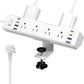 40W Fast Charging Station,Desk Clamp Power Strip,4 USB-C Ports & 8 AC Outlets,Desktop Edge Mount Surge Protector Power Strip,14AWG Heavy Duty Cord,Fit 1.9" Tabletop Edge for Home Office(6Ft Cable)