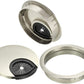 uxcell Cable Hole Cover, 2.4Inch/60mm Zinc Alloy Desk Wire Cord Cable Grommets Hole Cover for Office PC Desk Cable Cord Organizer, 4Pcs Wire Drawing Silver