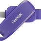 SANDISK 256GB Phone Drive for Android - The 2-in-1 USB for Smartphones, Tablets, and Computers - Thumb Drive with USB Type-C and Type-A Connectors, Purple Opulence - SDDDC6-256G-G46PO