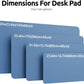 YSAGi Leather Desk Protector, Office Mat, Large Mouse Mat, Non-Slip PU Leather Blotter, Laptop Desk Mat, Waterproof Writing Pad for Office and Home (Sea Blue, 47.2" x 23.6")