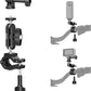 NEEWER Action Camera Pole Mount with Two 360° Ball Heads 1/4" Screw Action Camera Adapter, Holder Clamp for Motorcycle Bike Handlebar, Compatible with GoPro Hero13 12 11 10 9 Max360 Insta360 DJI Osmo