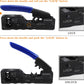 RJ45 Crimp Tool Ethernet Crimping Tool Wire Cutter Crimper For Cat7 Cat6a Cat6 Cat5e Pass Through Connectors