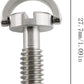 E-outstanding D Ring Hinged Screw 2PCS 1/4-20 Thread D-Ring Stainless Steel Camera Fixing Screws for Camera Tripod Monopod QR Plate 17mm Length