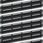 ICC CAT5e Patch Panel, UL Listed & PoE++ Rated Gigabit Applications, Rackmount 48 Port 2U 19-Inch Network Patch Panel with Rear 110 IDC Terminal Blocks for Gigabit Network Switch, Black, Pack of 6