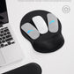 Ergonomic Mouse Pad Wrist Support Set, Memory Foam Keyboard Wrist Rest Set, Ergonomic Keyboard Pad, Non-Slip Base Mousepad（Black Set）