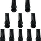 LeMotech 10Pcs NPT 3/8" IP68 Waterproof Cable Gland Flex Spiral Strain Relief Black Nylon Joint with Gaskets for 5-10mm Wire Thread