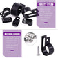 Swpeet 135 Pack 6 Sizes Black Nylon Plastic R-Type Cable Clips Clamp Assortment Kit, 1/4" 5/16" 3/8" 1/2" 3/4" 1" Nylon Screw Mounting Cord Fastener Clips with 135 Pack Screws for Wire Management