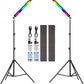 RGB Photography Light Wand Stick, 360° Full Color Portable LED Lighting Wand Handheld 5000mAh Rechargeable Battery & Magnet with 27"-80" Tripod Stand-2 Pack