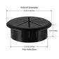HYCC 2 Pack 2-3/8 Inch Flexible Desk Grommet,Organize Wires and Cables on Office Equipment, Computer Components, Entertainment Systems Effectively - Color: Black